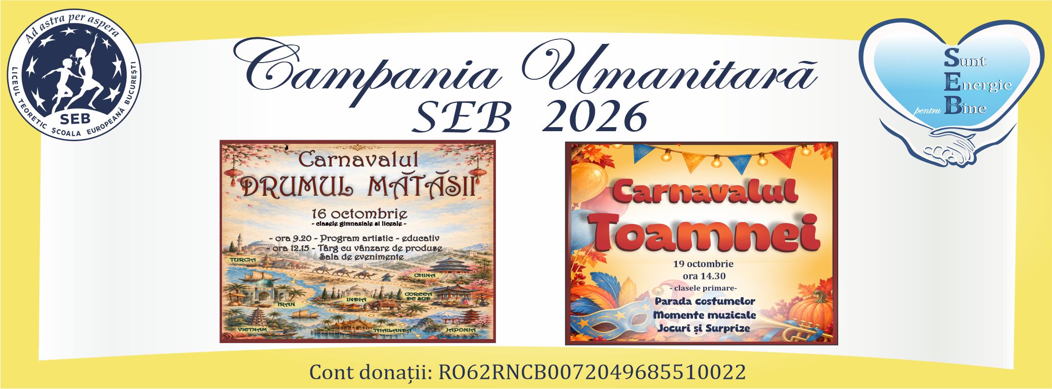 Carnavalul Toamnei și „Drumul Mătăsii" – împreună, Suntem Energie pentru Bine!